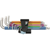 Набір Г-подібних ключів WERA, 3950/9 Hex-Plus Multicolour Stainless 1, метрична, нержавіюча сталь (05022669001)