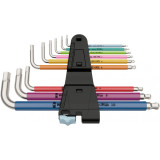 Набір Г-подібних ключів WERA, 3950/9 Hex-Plus Multicolour Stainless 1, метрична, нержавіюча сталь (05022669001)
