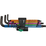 Набір Г-подібних ключів, метричних, Wera 950 SPKL/9 SM N SB Multicolour, BlackLaser (05073593001)