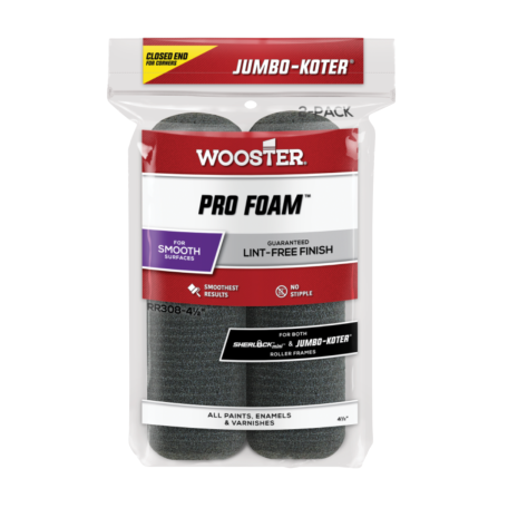 Комплект мини-валиков Wooster PRO FOAM Jumbo-Koter 115 мм  2 шт. (RR308-4½)