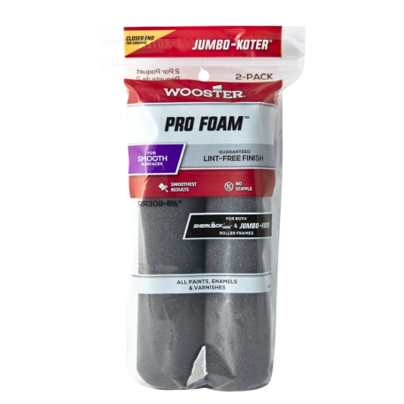 Комплект мини-валиков Wooster PRO FOAM Jumbo-Koter 165 мм  2 шт. (RR308-6½)
