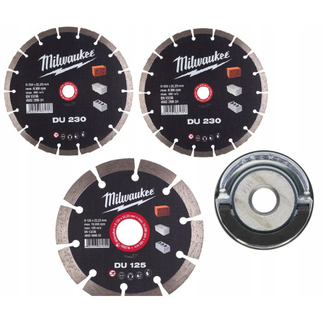 Комплект алмазных дисков PROMO DU 230+125+Fixtec гайка XL MILWAUKEE (4932478957)