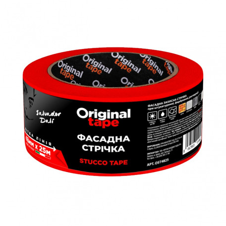 Малярная лента, фасадная, MUSTANG Original Tape, красная, 48мм x 25м (OST4825)