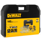 Набір головок, біт, шестигранних та накидних ключів DeWALT 1/4, 3/8, 142 предмети (DWMT73800-1)