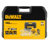 Набір головок, біт, шестигранних та накидних ключів DeWALT 1/4, 3/8, 142 предмети (DWMT73800-1)