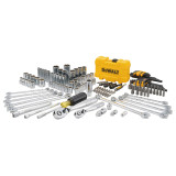 Набір головок, біт, шестигранних та накидних ключів DeWALT 1/4, 3/8, 142 предмети (DWMT73800-1)