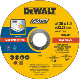 Набор кругов отрезных DeWALT Fast Cut, по нержавеющая сталь/листовой металл, 125x1x22,23 мм. 100 шт. (DT20540)