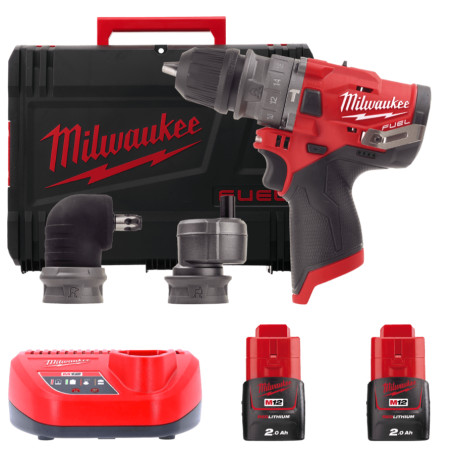 Дриль-шуруповерт акумуляторна ударна безщіткова MILWAUKEE M12 FPDXKIT-202X FUEL™ (37 Нм, 6-в-1) (4933464138)