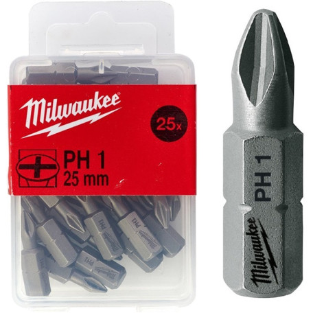 Насадка Milwaukee PH1 25 мм, 25 шт (4932399586)