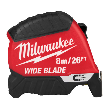 Рулетка магнитная WIDE BLADE MAGNETIC MILWAUKEE (Gen2), (холст 35мм), 8м/26фт (4932499210)
