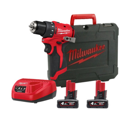 Дриль-шуруповерт акумуляторна безщіткова MILWAUKEE M12 BLDDRC-402С (40Нм) (ЗУ+2акк.Х4Ач+кейс) (4933499688)