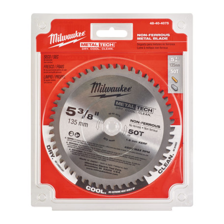 Пильный диск по металлу 135х20 Z50 MILWAUKEE (48404075)