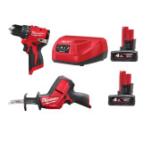 Набір з 2 акумуляторних інструментів Milwaukee M12 BLPP2A-402B (4933499692)
