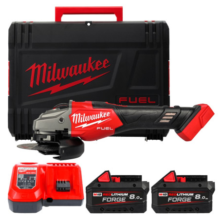 Аккумуляторная угловая шлифмашинабесщёточная MILWAUKEE Ø125мм M18 FHSAG125XB2-802X (4933493416)