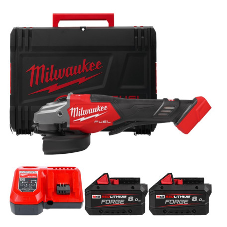 Шлифмашина угловая - болгарка аккумуляторная бесщёточная MILWAUKEE, M18 FHSAG125XPDB2-802X, Ø125мм (4933493418)