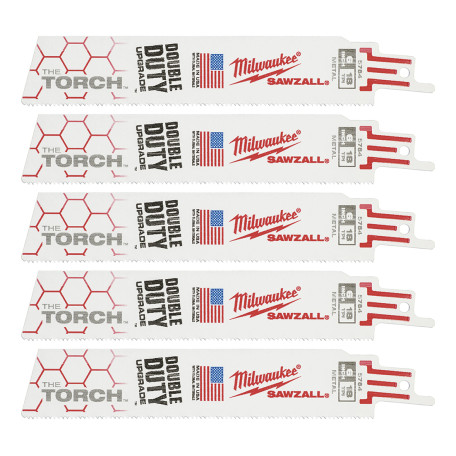 Полотно для шабельних пил TORCH MILWAUKEE, металл 150х1,4мм, 5шт. (48475784)