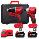 Набір з 2 інструментів безщіткових акумуляторних MILWAUKEE M18 BLCPP2A-402C (M18 BLPDRC, BLIDRC) (4933492827)