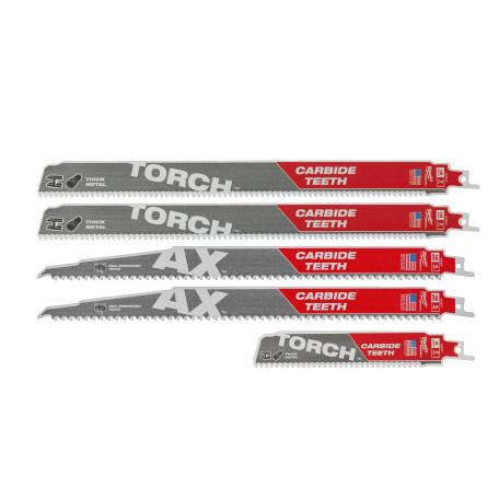 Набор сабельных полотен Milwaukee  CARBIDE (2xAX 230mm, 1xTorch 230mm, 2xTorch 150mm) (1 шт) (49222206)