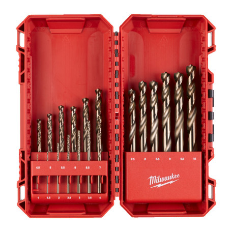 Набор кобальтовых сверл по металлу MILWAUKEE HSS-Co, DIN 338 (1–10 мм, 19 шт) (4932493867)