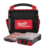 Сумка для інструментів та 2 органайзери MILWAUKEE PACKOUT, набір з 3 частин (4932499040)