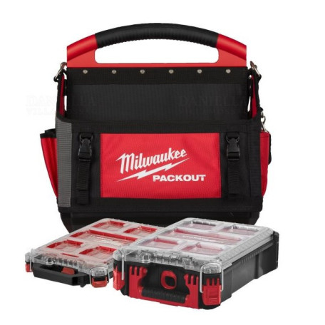 Сумка для инструментов и 2 органайзера MILWAUKEE PACKOUT, набор из 3 частей (4932499040)
