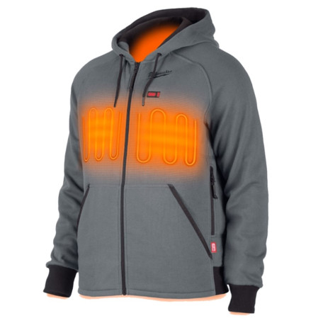 Толстовка с подогревом MILWAUKEE, M12 HHGREY4-0 (S), серая S (4932480066)