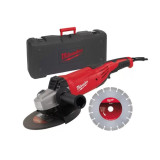Шлифмашина угловая MILWAUKEE, AG 22-230 E DSET, 2200Вт, Ø230мм (+ алмазний диск) (4933440300)