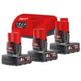 Енергокомплект M12 NRG-603, 3x 6,0 Ач, Milwaukee (4933459208)