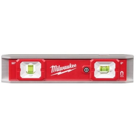 Уровень магнитный Torpedo MILWAUKEE, 23см з LED-підсвіткою (4932498742)