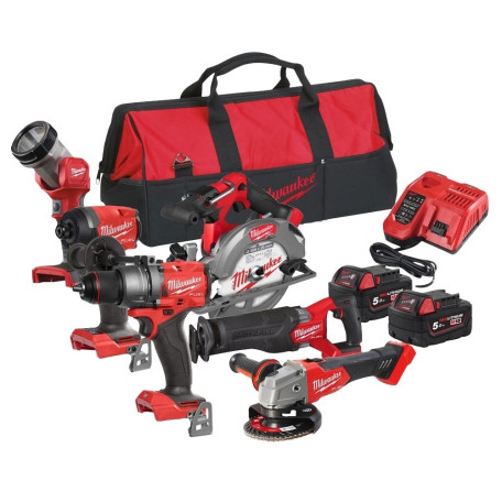 Набор из 6 инструментов аккумуляторных бесщеточных MILWAUKEE M18 FPP6G3-502B (4933498658)