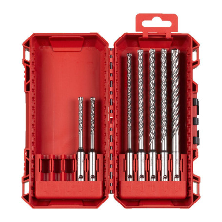 Набор буров SDS-PLUS MX4 PACKOUT MILWAUKEE, (Ø5,5/5/5,5/6/8/10мм) Set 2, (7шт) (4932500061)
