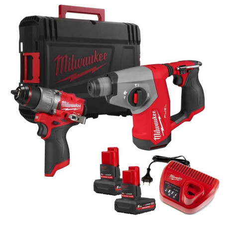 Набор из 2 аккумуляторных бесщёточных инструментов Milwaukee M12 FPP2BG2-502X (4933500138)