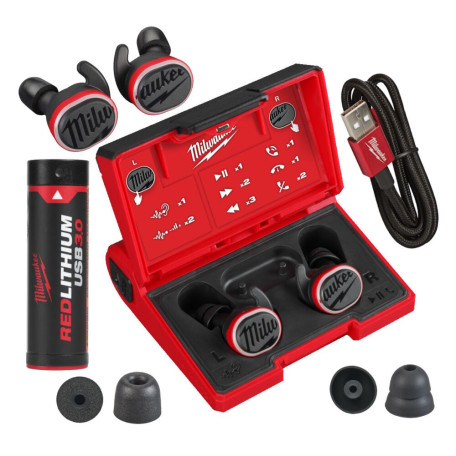 Наушники для защиты слуха MILWAUKEE REDLITHIUM L4 RLEPB-301 USB Bluetooth (4933478750)