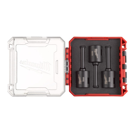 Набор алмазных коронок MILWAUKEE Diamond Max PACKOUT M14 Ø8 мм (3 шт.) для сухого сверления (4932500546)