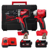 Набор из 2х инструментов аккумуляторных бесщеточных MILWAUKEE M18 BLPP2A3-502X (BLPD2,BLIDR.ЗУ+2а) (4933492844)