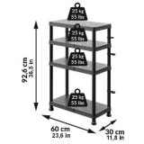 Система стелажів QBRICK SYSTEM REGULAR Mix 60/30см, 4 полиці, 100 кг (5901238263272)