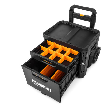 Ящик для инструмента ToughBuilt StackTech Rolling Locking Box с 2-мя выдвижными ящиками (TB-B1-D-R92)