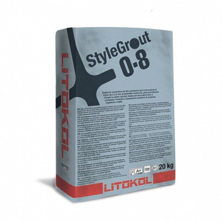 Цементная затирка StyleGrout 0-8 (White 1) 20 кг (SG08WHT10020)