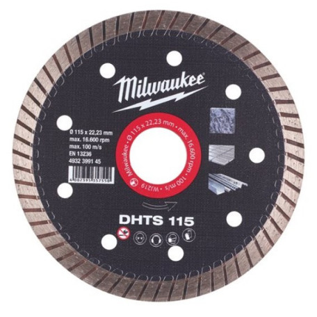 Алмазний диск MILWAUKEE DU 125 мм для бетону, каменю, цегли (4932399146)