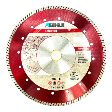 Диск алмазный BIHUI B-TURBO 230 мм для керамогранита/мрамора/гранита (DCDT230)