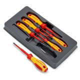 Набір діелектричних викруток зі звуженим робочим кінцем KNIPEX 00 20 12 V04, шліц/hillips/Pozidri (00 20 12 V04)