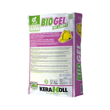 Эластичный клей Kerakoll Biogel No Limits C2TES1 25 кг, белый (KK82372)