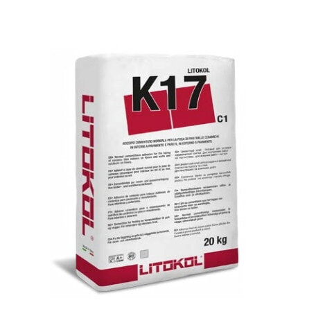 Клей на цементной основе LITOKOL K17 20 кг C1, серый (K170020)