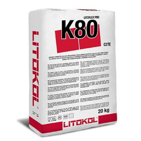 Клей на цементной основе Litokol LITOFLEX PRO K80 20 кг C2TE, серый (K80PROG0020)