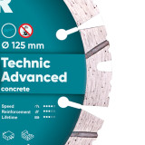 Диск алмазный Technic Advanced 125 мм для тротуарной плитки/бетона/черного гранита (14315347010)