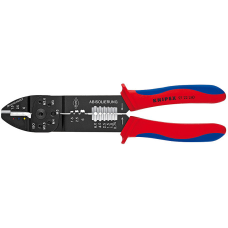 Клещи универсальные Knipex для опрессовки и зачистки (97 22 240)