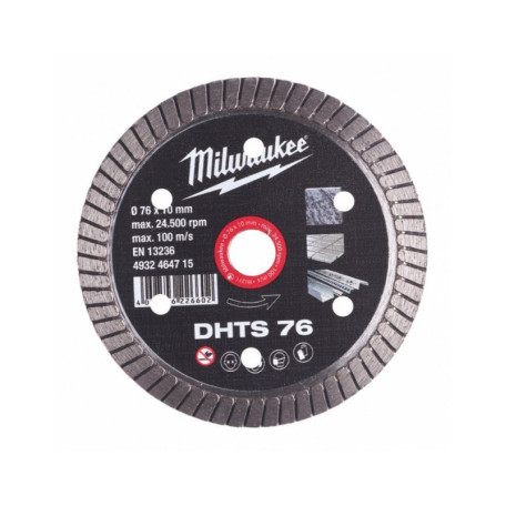 Алмазный диск DHTS 76мм MILWAUKEE (4932464715)