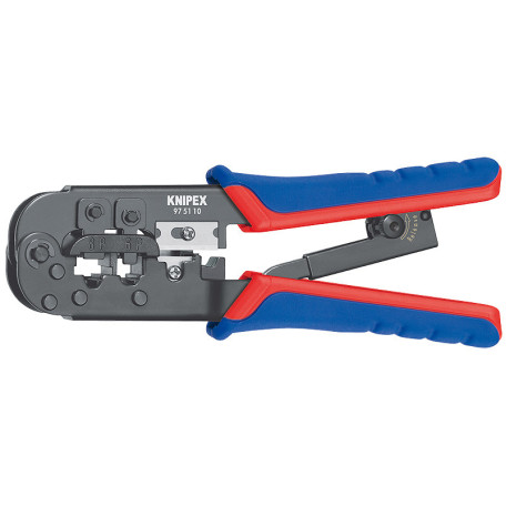 Инструмент для опрессовки Knipex (для штекеров типа Western), 190 мм (97 51 10)