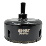 Алмазная коронка BIHUI Ceramics PRO 75 мм под дрель (DBW75)