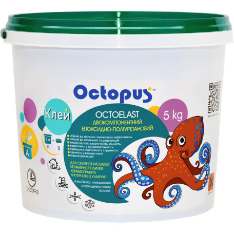 Клей Octopus  OCTOELAST двухкомпонентный эпоксидно-полиуретановый 5 кг (EPU-50)